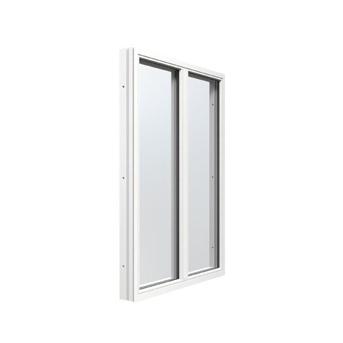 Energi Aluminium Fast fönster med mittpost 14, 16, Vit