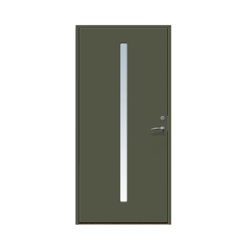 Enkeldörr till villa Åkarp 10 x 20, Vänsterhängd, Olivgrön