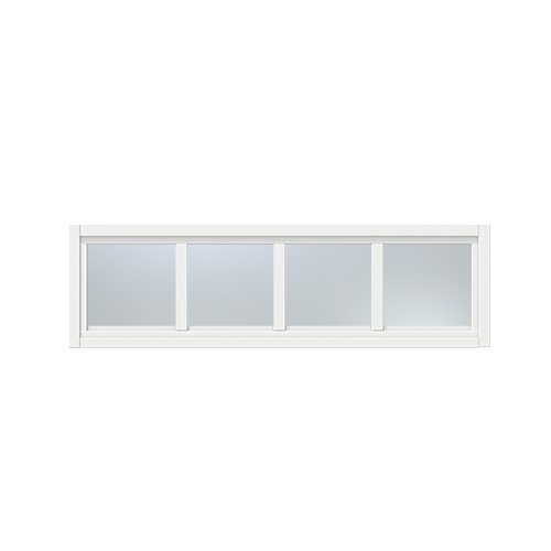 Överljus med spröjs Näs 12x4, Vit, Frostat glas