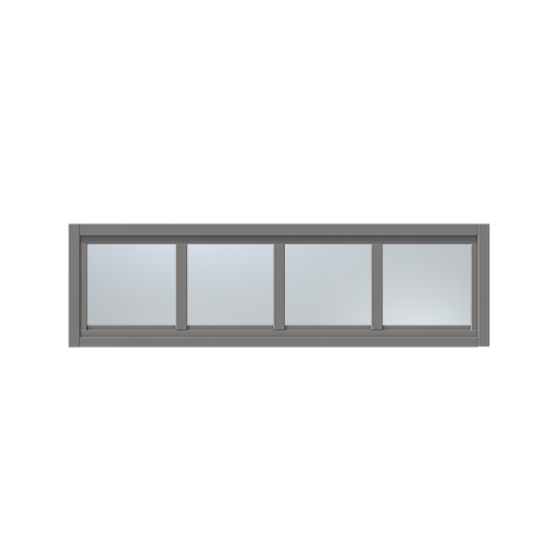 Överljus med spröjs Näs 12x4, Askgrå, Frostat glas