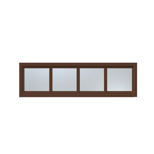 Överljus med spröjs Näs 10x3, Nötbrun, Frostat glas