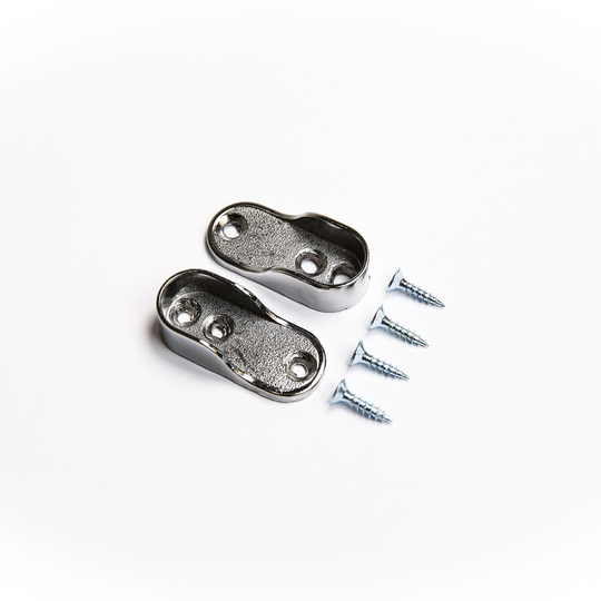 Pelly System Fäste vägg-vägg, 2-pack Silver
