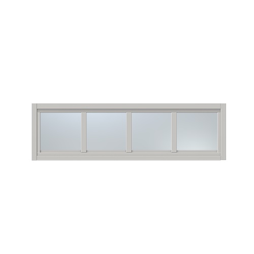 Överljus med spröjs Näs 15x5, Ljusgrå, Frostat glas