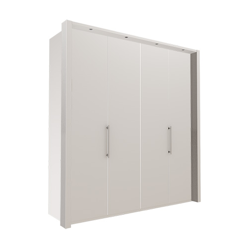 Garderob Atlanta - Vit 200 cm, 236 cm, Med ram