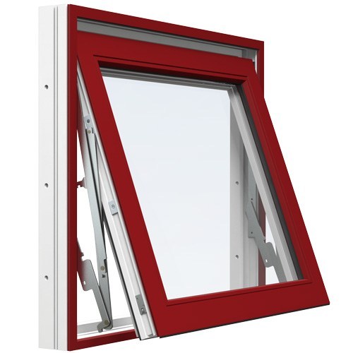 Energi Aluminium Vridfönster 9, 8, Röd