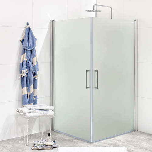 Duschvägg Noro Fix Trend Rak 800 x 800 mm, Frostat glas