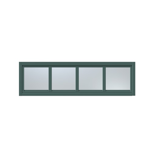 Överljus med spröjs Näs 9x3, Skogsgrön, Frostat glas
