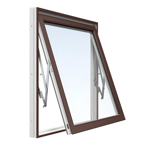 Energi Aluminium Vridfönster 8, 6, Nötbrun