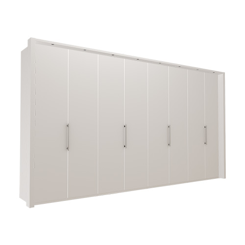 Garderob Atlanta - Vit 400 cm, 236 cm, Med ram