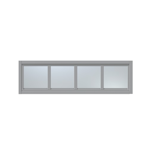 Överljus med spröjs Näs 13x4, Stengrå, Frostat glas